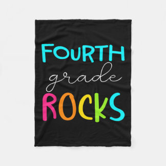 Grade Rocks Team 4th Grade Teacher  Fleece Blanket