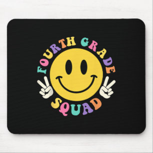 Grade Squad Back To School 4th Grade Teacher Kids  Mouse Mat
