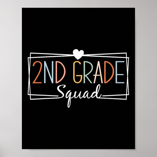 Grade Squad Teachers Kids 2nd Grade Back To School Poster (Front)
