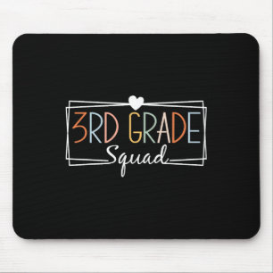 Grade Squad Teachers Kids 3rd Grade Back To School Mouse Mat