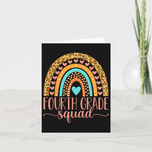 Grade Squad Team 4th Grade Teacher Back To School Card