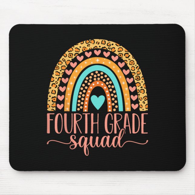 Grade Squad Team 4th Grade Teacher Back To School  Mouse Mat (Front)