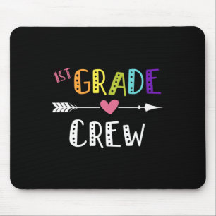 Grade Teacher First Day School 1st Grade Crew Mouse Mat