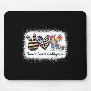 Grade Teacher Peace Love Kindergarten Team Kinder  Mouse Mat