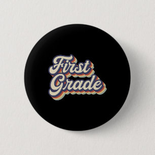 Grade Teacher Retro Vintage 1st Grade Teacher Team 6 Cm Round Badge