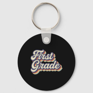 Grade Teacher Retro Vintage 1st Grade Teacher Team Key Ring
