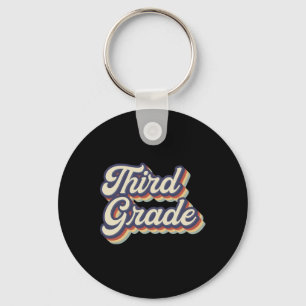 Grade Teacher Retro Vintage 3rd Grade Teacher Team Key Ring