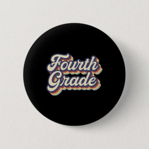 Grade Teacher Retro Vintage 4th Grade Teacher Team 6 Cm Round Badge