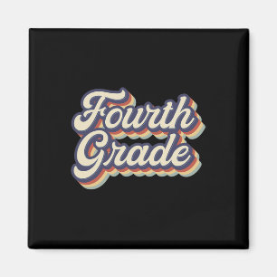 Grade Teacher Retro Vintage 4th Grade Teacher Team Magnet