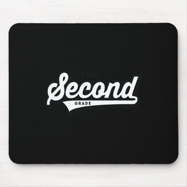 Grade Team School Teacher Second Baseball-style Sh Mouse Mat (Front)