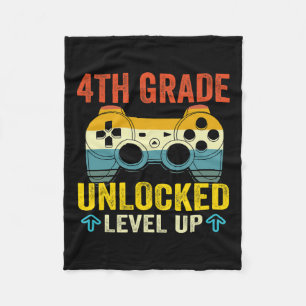 Grade Unlocked Level Up Video Game Back To School Fleece Blanket