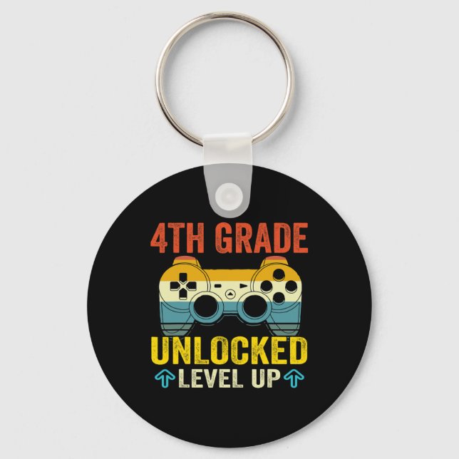Grade Unlocked Level Up Video Game Back To School  Key Ring (Front)