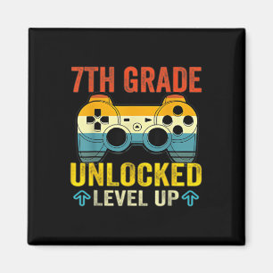 Grade Unlocked Level Up Video Game Back To School  Magnet