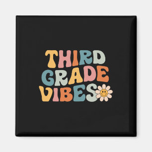 Grade Vibes - 3rd Grade Team Retro 1st Day Of Scho Magnet
