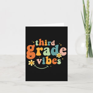 Grade Vibes 3rd Grade Team Retro 1st Day Of School Card