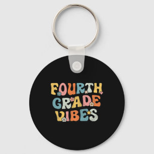 Grade Vibes - 4th Grade Team Retro 1st Day Of Scho Key Ring