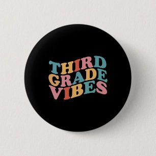 Grade Vibes Back To School For Teacher Students 6 Cm Round Badge
