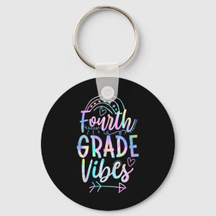Grade Vibes Back To School Tie Dye Teachers Studen Key Ring