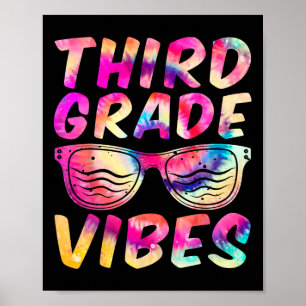 Grade Vibes First Day Of 3rd Grade Kids Back To Sc Poster