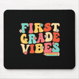 Grade Vibes Retro Groovy - 1st Grade Back To Schoo Mouse Mat