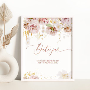 Graden date night ideas. Boho fall Date jar bridal Poster