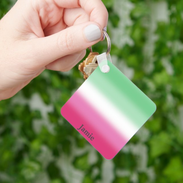 gradient Abrosexual Pride Flag Key Ring (Hand)