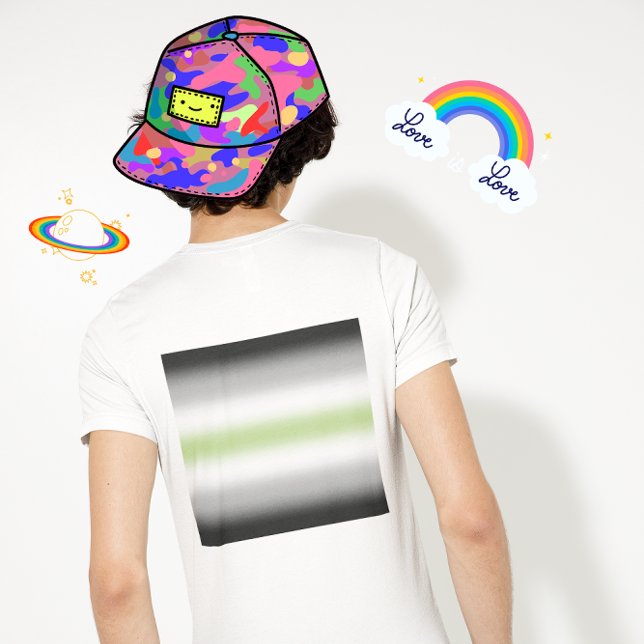 Gradient Agender Pride Flag with Custom Name Hoodie (Creator Uploaded)