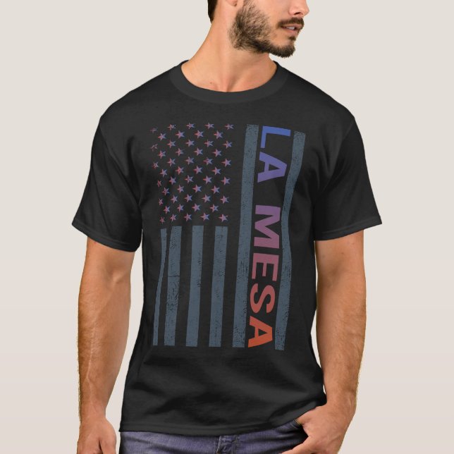 Gradient American Flag La Mesa T-Shirt (Front)