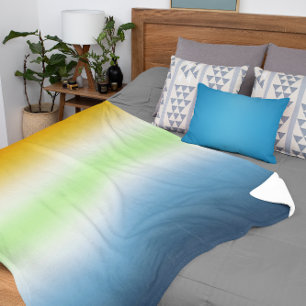  Gradient AroAce Agender Pride Sherpa Blanket