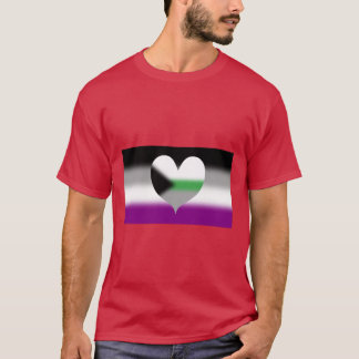 Gradient Aseual Demiromc Pride Flag girl T-Shirt