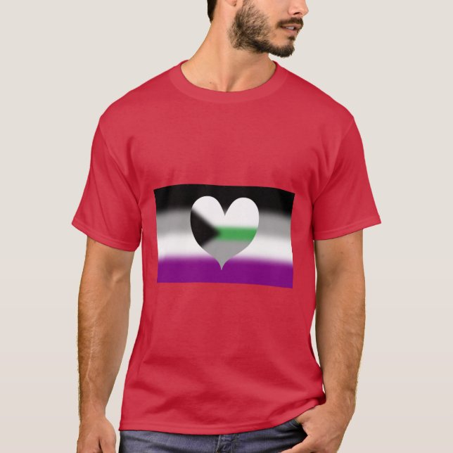 Gradient Aseual Demiromc Pride Flag girl T-Shirt (Front)