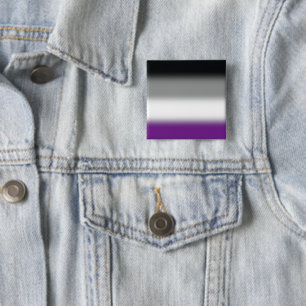 Gradient Asexual Pride Flag - Colourful ACE Flag 15 Cm Square Badge