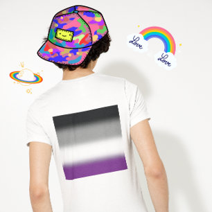 Gradient Asexual Pride Flag - Colourful ACE Flag T-Shirt