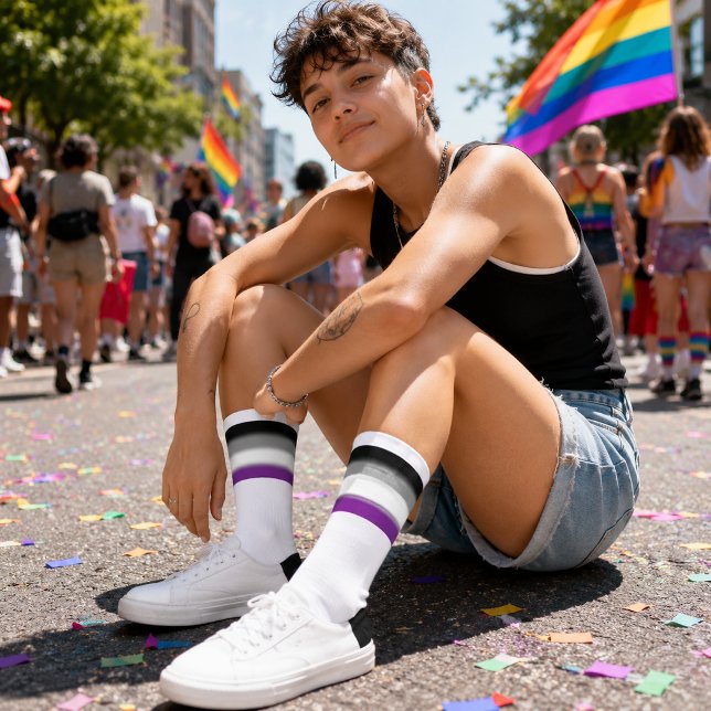 Gradient Asexual Pride Flag Socks (Creator Uploaded)