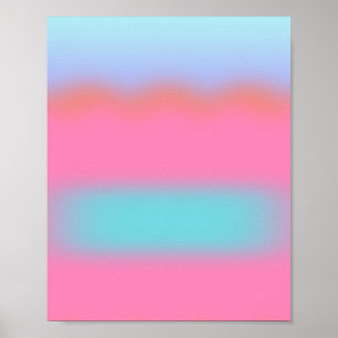 Gradient Aura Pink And Blue Poster