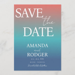 Gradient Beachy Hues Save the Date  Invitation
