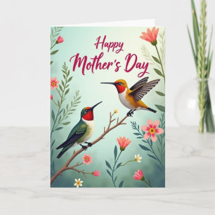 Gradient Birds Mothers Day Card