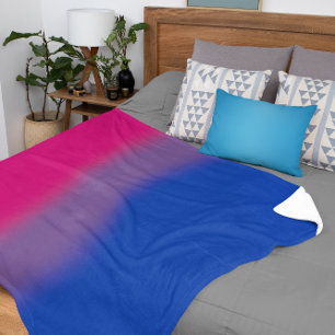 Gradient Bisexual Pride Flag – Colourful Bi Flag Sherpa Blanket