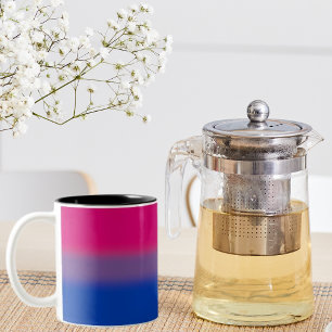 Gradient Bisexual Pride Flag – Colourful Bi Flag Two-Tone Coffee Mug