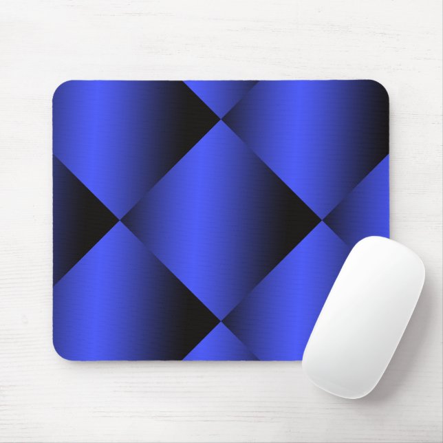 Gradient Black and Bright Blue Design Mouse Mat (With Mouse)