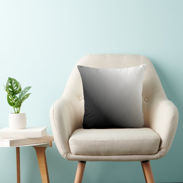 Gradient Black Grey and White Cushion (Chair)