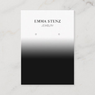 Gradient Black n White Earring Jewelry Display Business Card