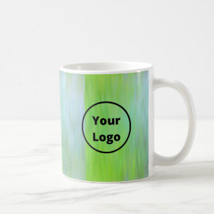 Gradient blue and green textured coffee mug