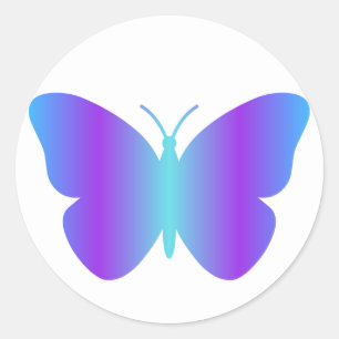 Gradient Blue and Purple Butterfly Sticker