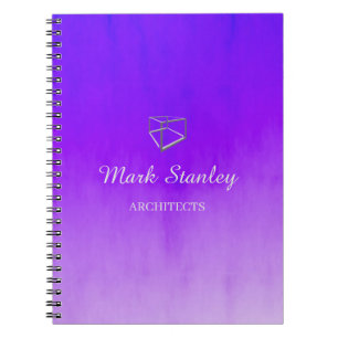 Gradient blue and purple notebook