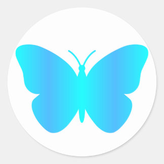 Gradient Blue Butterfly Sticker