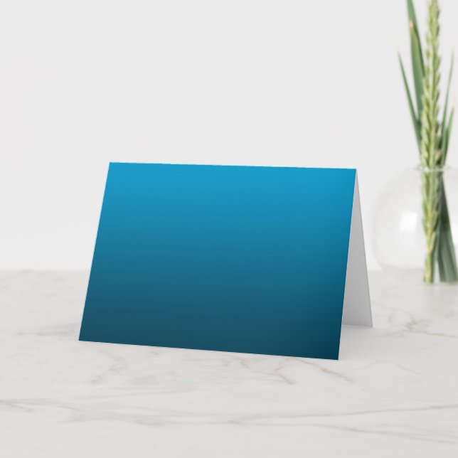 Gradient Blue - deep to light | Mood Background | Thank You Card (Front)