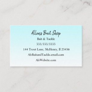 Gradient Blue Faded Ombre Simple Easy  Business Card