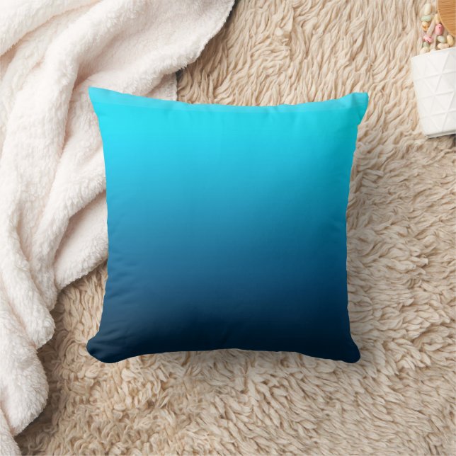 Gradient blue ombre cushion (Blanket)