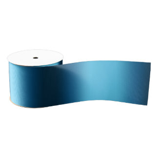 Gradient blue ombre grosgrain ribbon